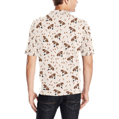 Russell Terriers Paw Print Design LKS303 Men Polo Shirt