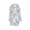 Snowman Print Design LKS302 Women's Fleece Robe