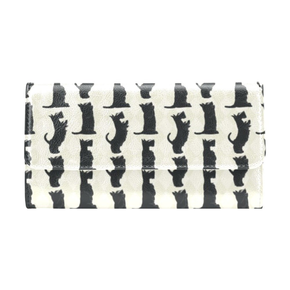 Scottish Terriers Print Design LKS309 Women's Trifold Wallet