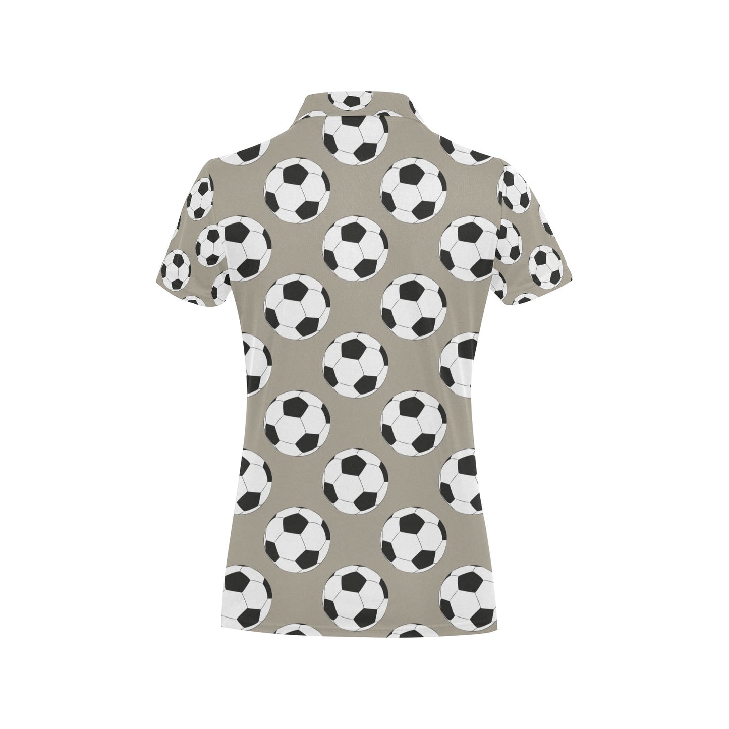 Soccer Ball Print Design LKS302 Women's Polo Shirt