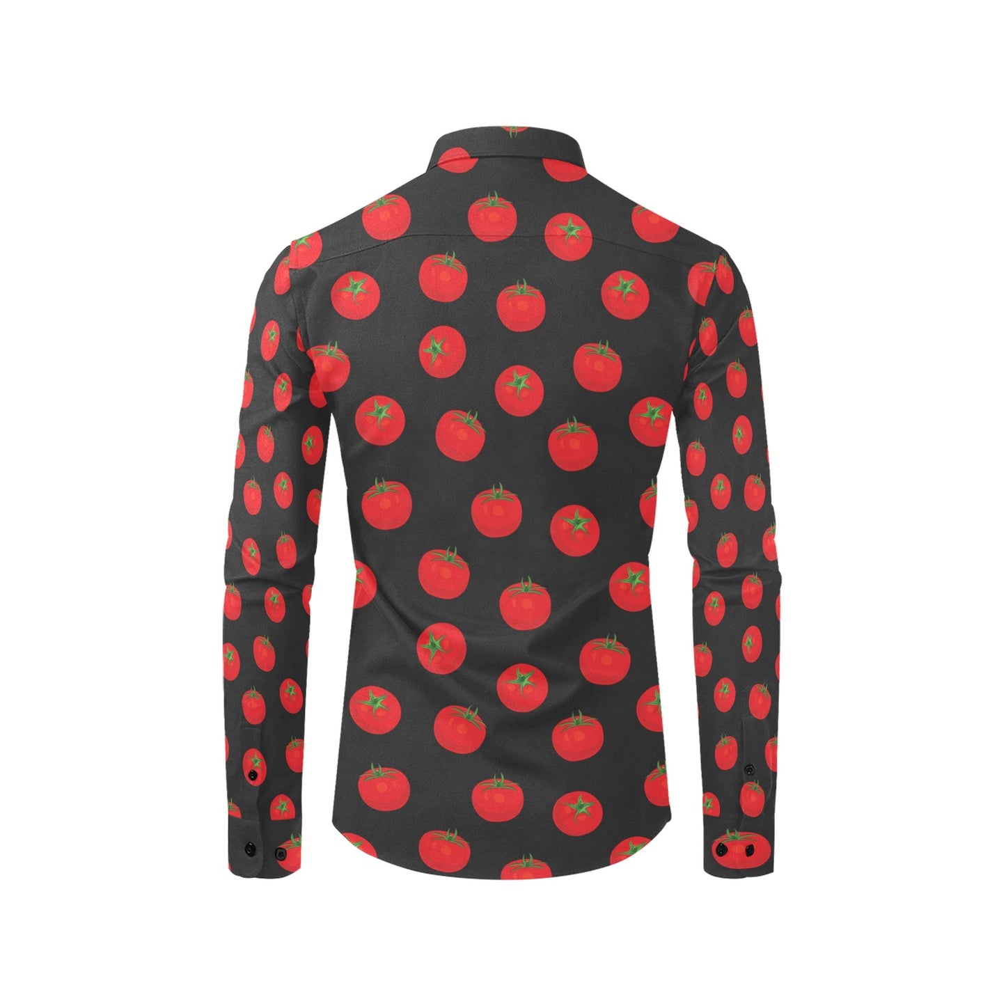 Tomato Print Design LKS305 Men's Long Sleeve Dress Shirt