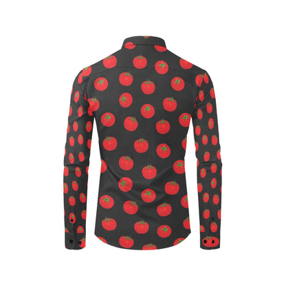 Tomato Print Design LKS305 Men's Long Sleeve Dress Shirt