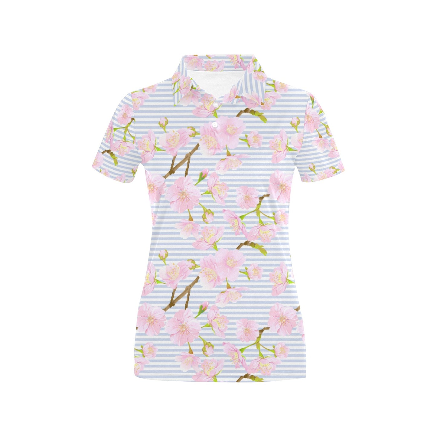 Pink Cherry Blossom Sakura Women's Polo Shirt