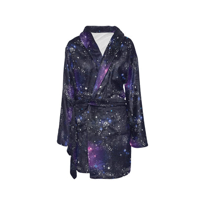 Cosmic Pattern Print Design 03 Women's Fleece Robe