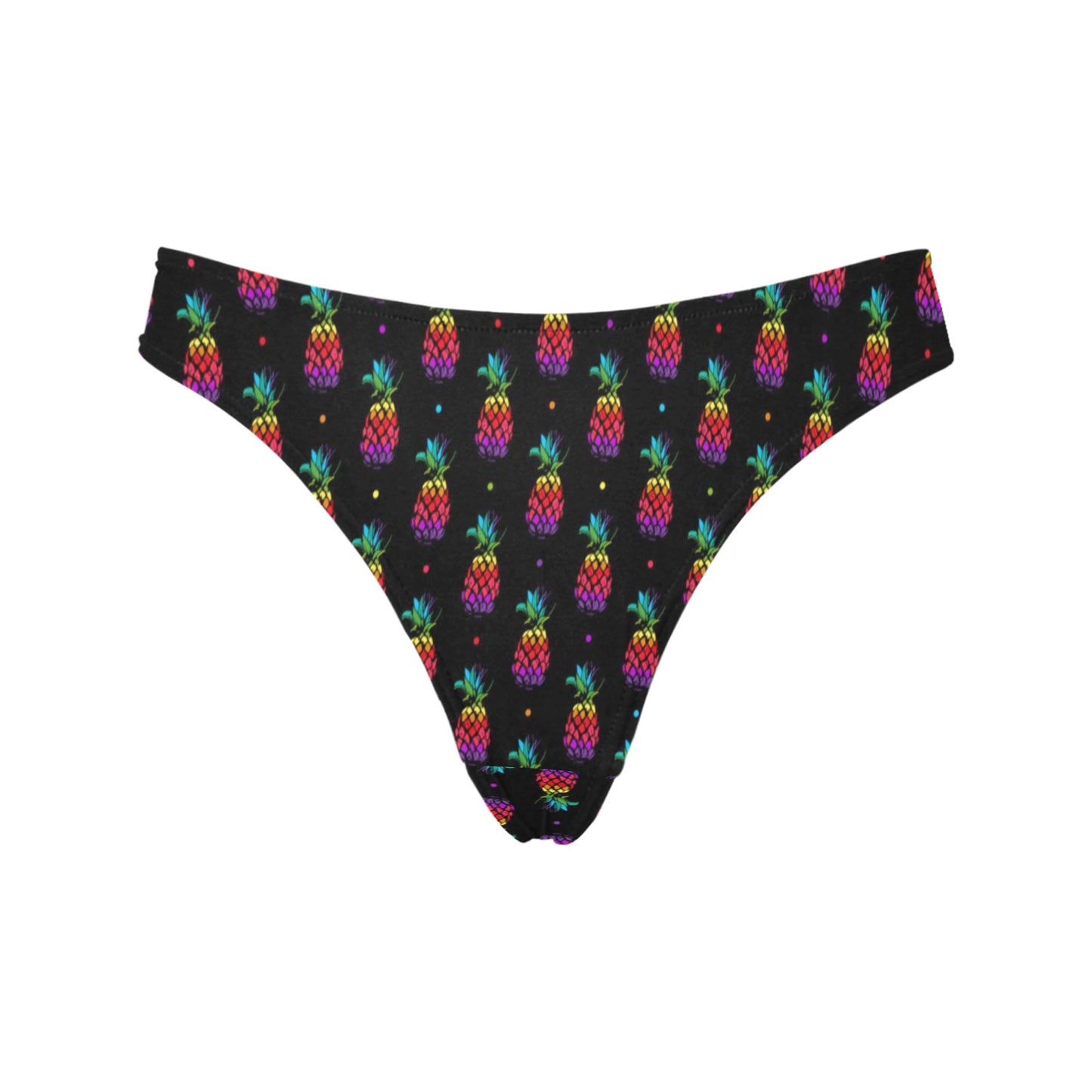 Pineapple Rainbow Dot Print Women's Thongs