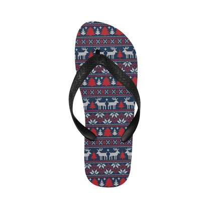 Reindeer Print Design LKS405 Flip Flops