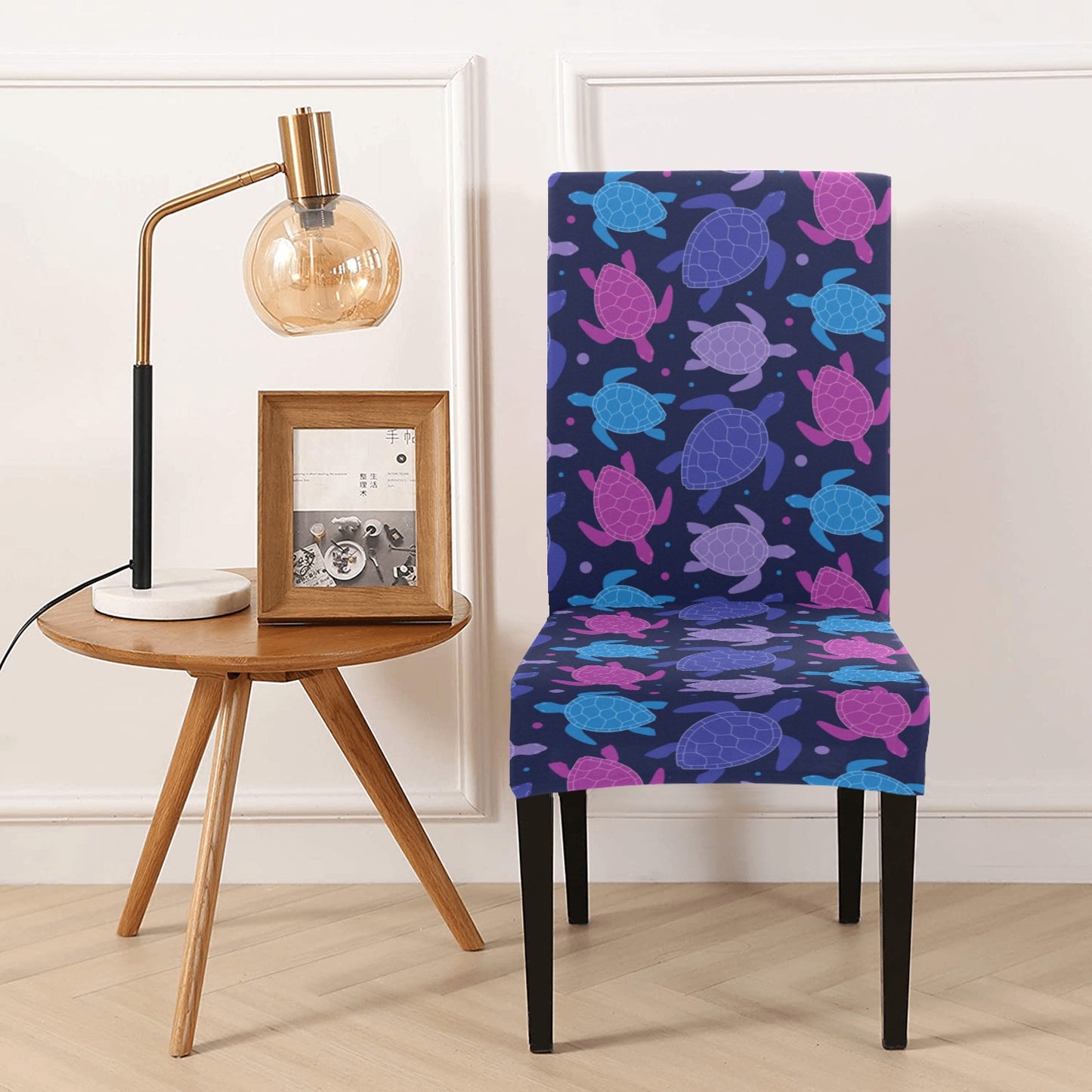 Sea Turtle Print Design LKS309 Dining Chair Slipcover