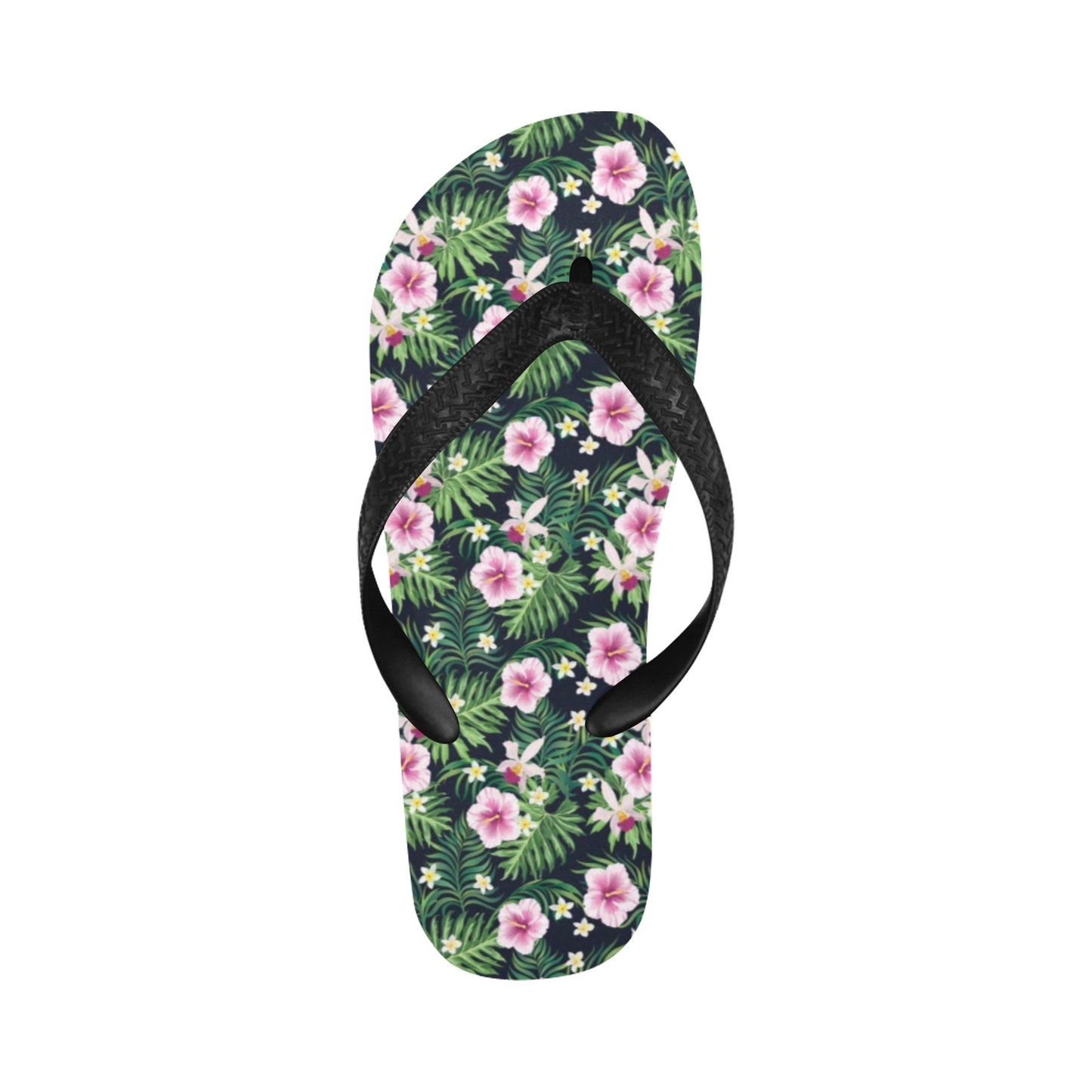 Hibiscus Tropical Print Design LKS309 Flip Flops