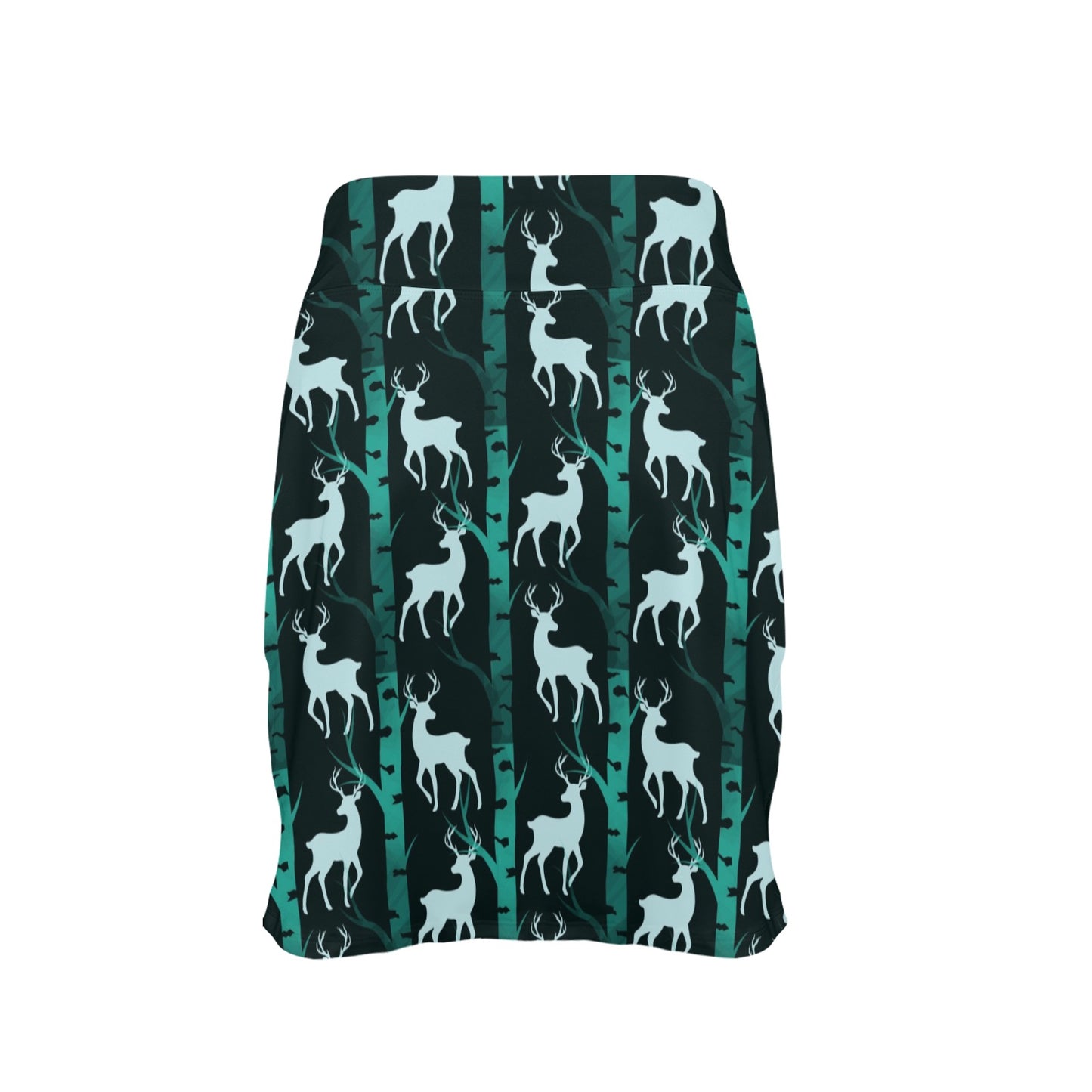 Deer Jungle Print Pattern 17" Golf & Pickleball Skort with Pockets