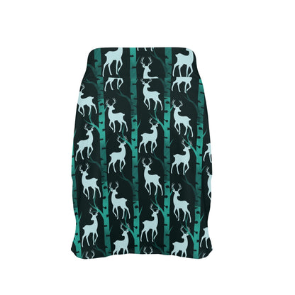 Deer Jungle Print Pattern 17" Golf & Pickleball Skort with Pockets