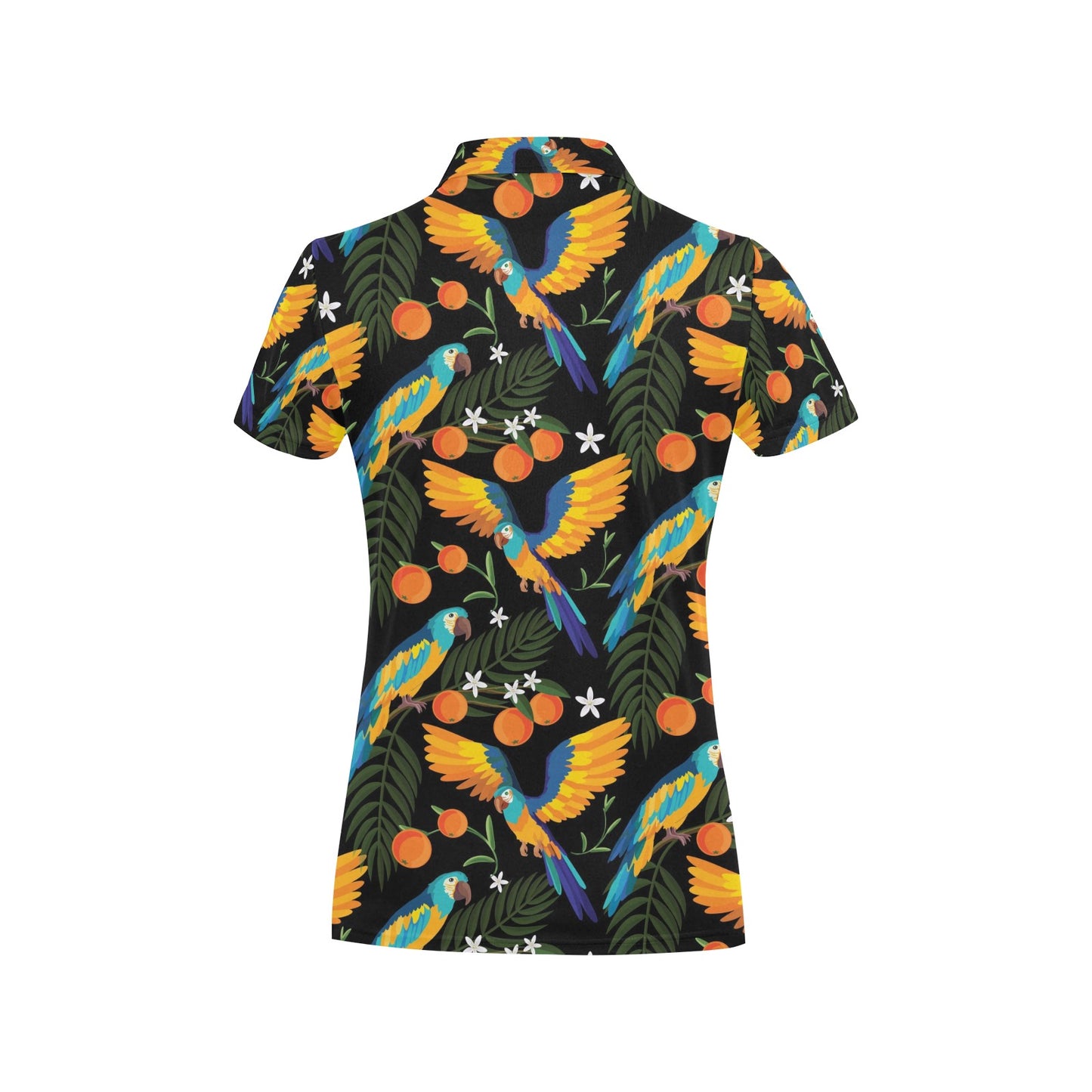 Macaw Pattern Print Design 03 Women's Polo Shirt