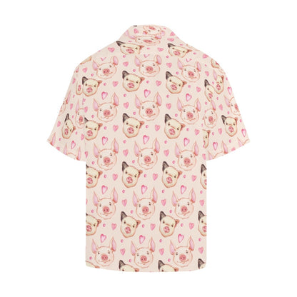 Pig Print Design LKS406 Men's Men's Hawaiian Shirt