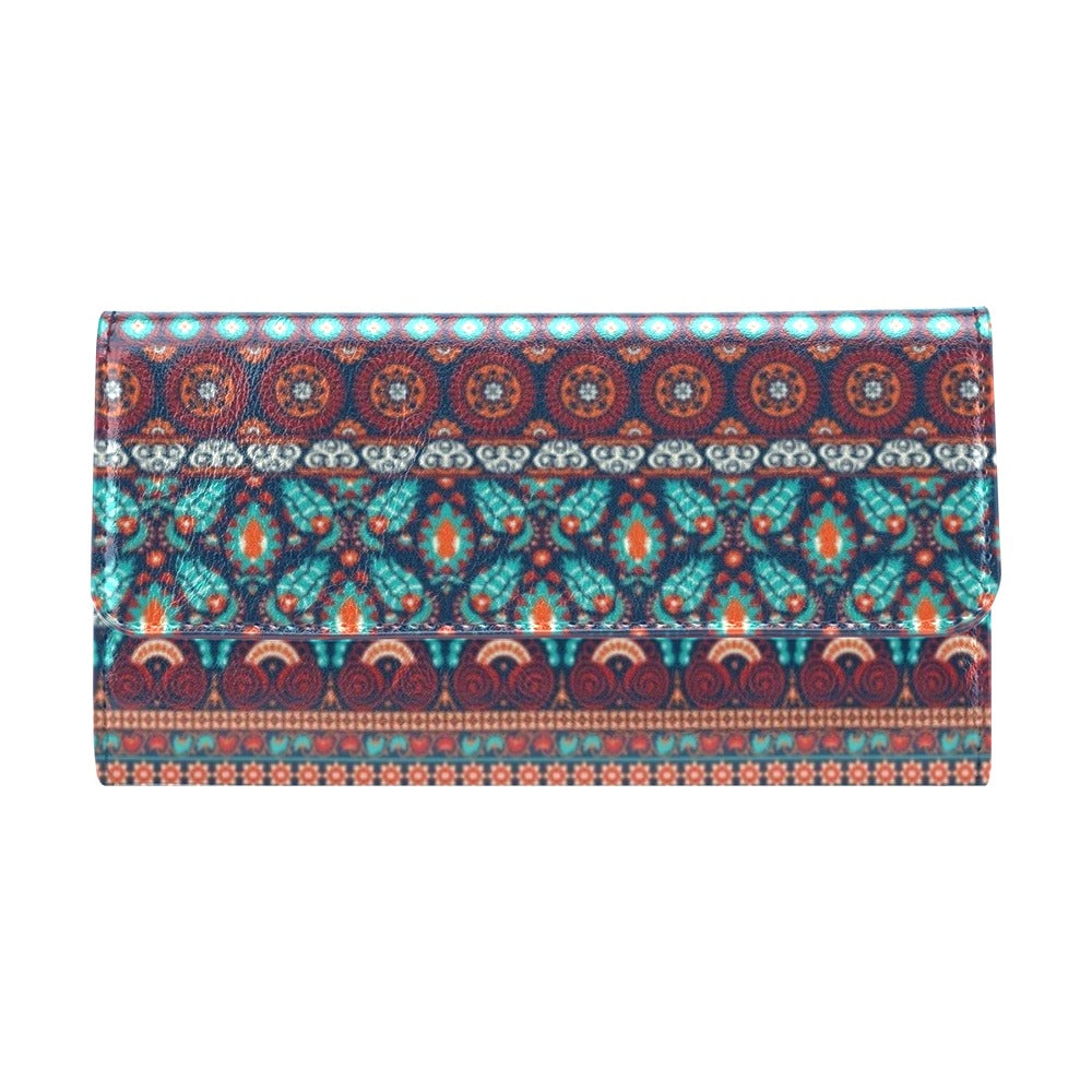 Suzani Print Design LKS302 Women's Trifold Wallet