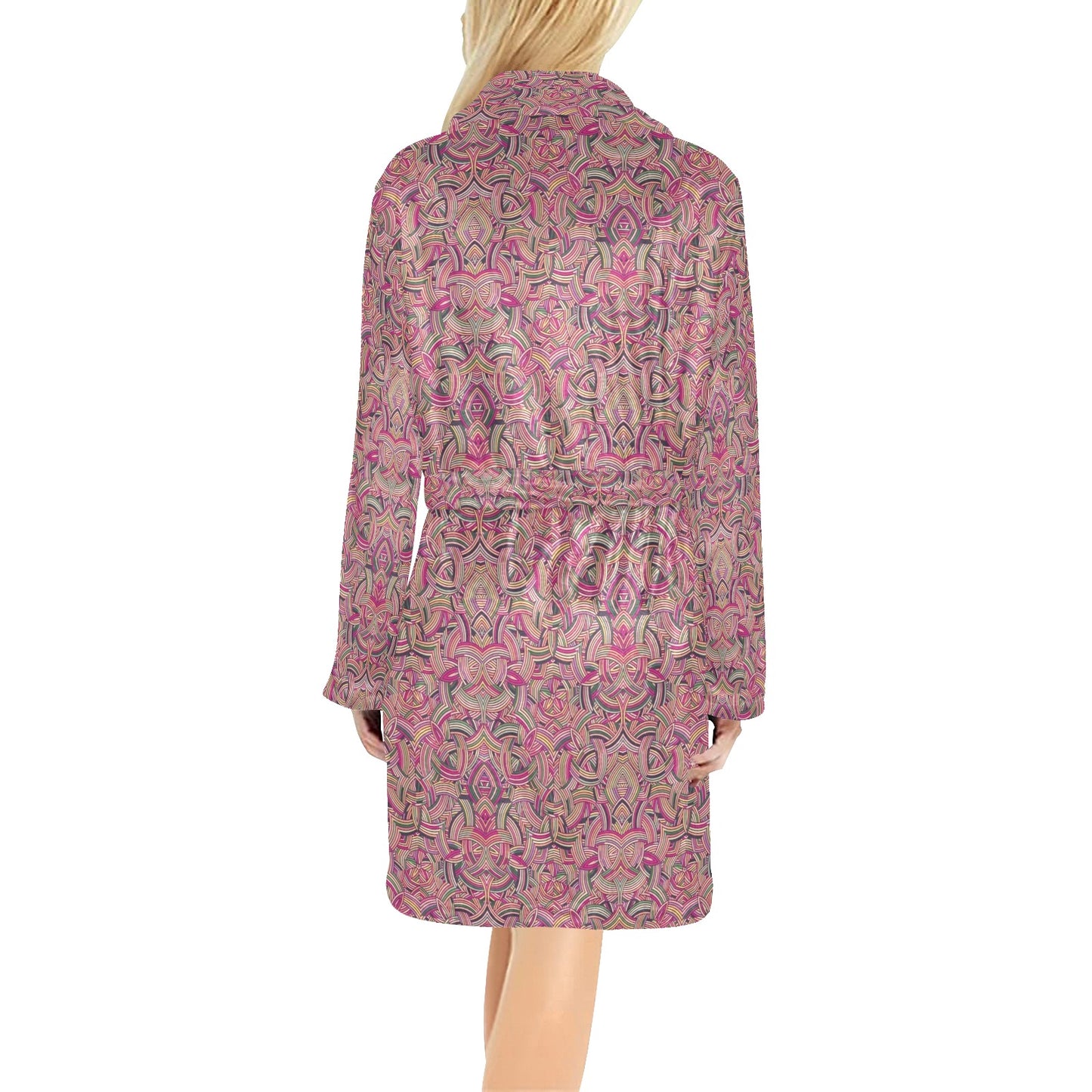 Celtic Pattern Print Design 04 Women's Fleece Robe
