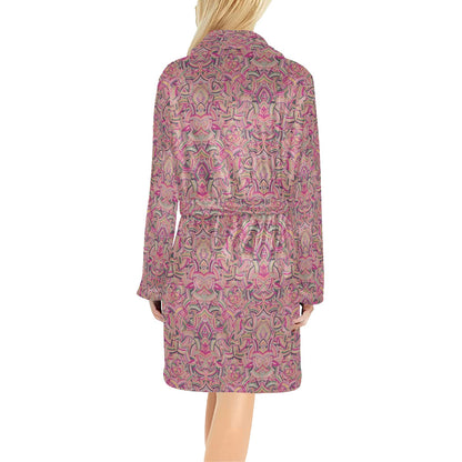 Celtic Pattern Print Design 04 Women's Fleece Robe