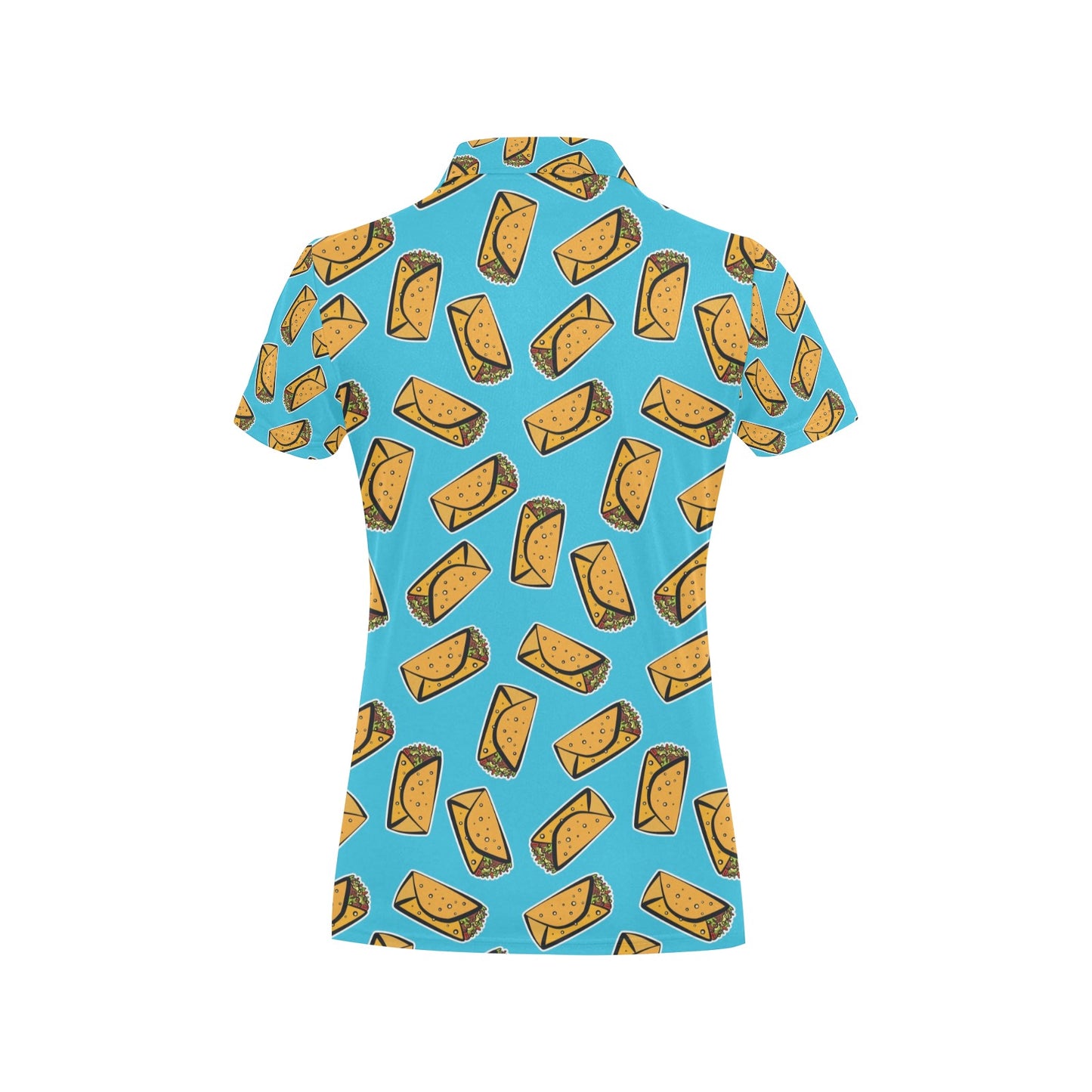 Burrito Print Design LKS301 Women's Polo Shirt