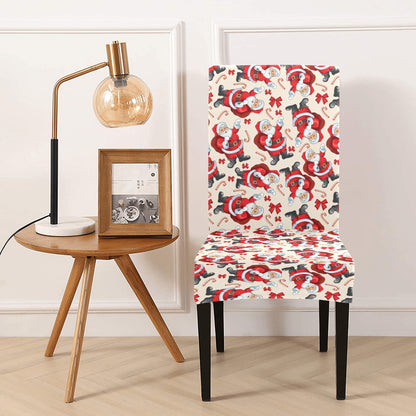 Santa Christmas Themed Print Design LKS302 Dining Chair Slipcover