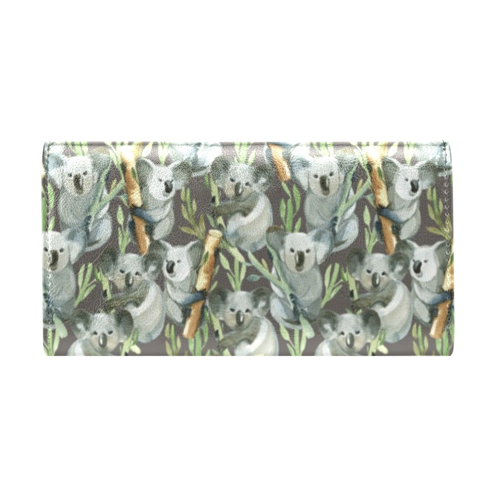 Koala Pattern Design Print Women's Trifold Wallet