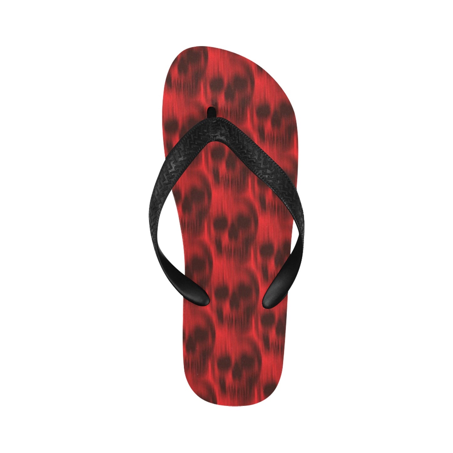 Skull Red Print Design LKS306 Flip Flops