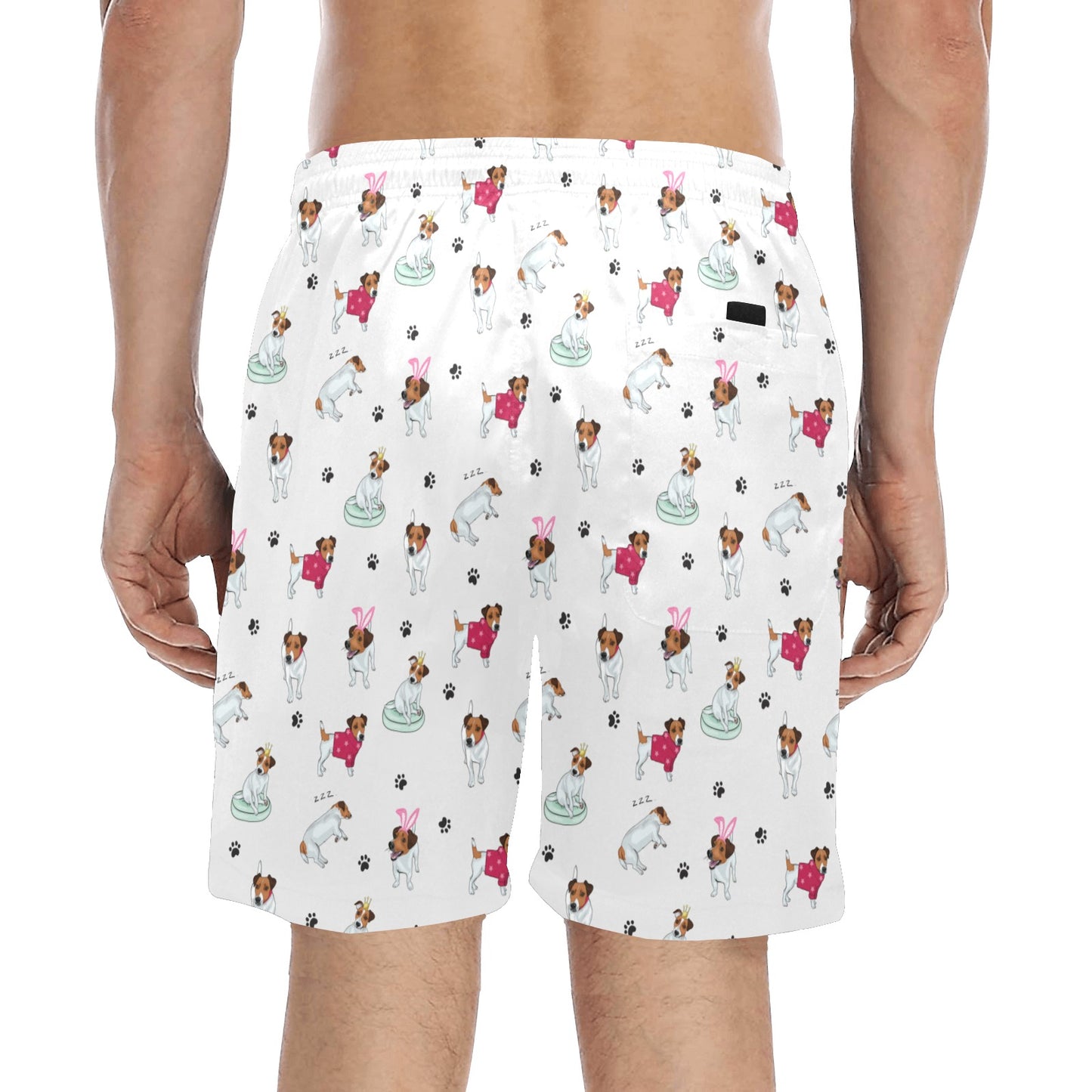 Russell Terriers Print Design LKS308 Men's Swim Trunks Beach Shorts