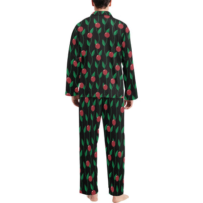 Cranberry Pattern Print Design CB01 Men's Long Pajama Set