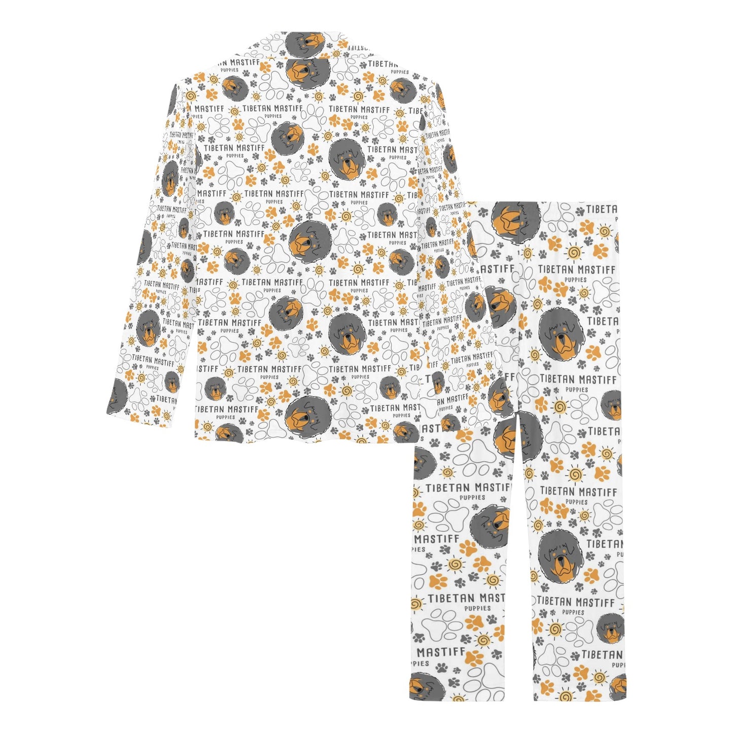 Tibetan Mastiffs Print Design LKS302 Women's Long Pajama Set