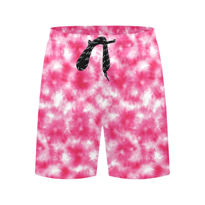 Tie Dye Pink Print Design LKS304 Men's Swim Trunks Beach Shorts