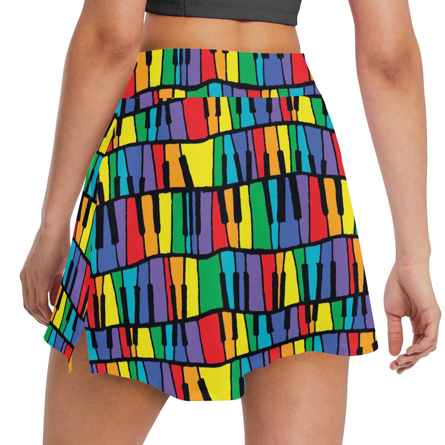 Piano Print Design LKS402 17" Golf & Pickleball Skort with Pockets