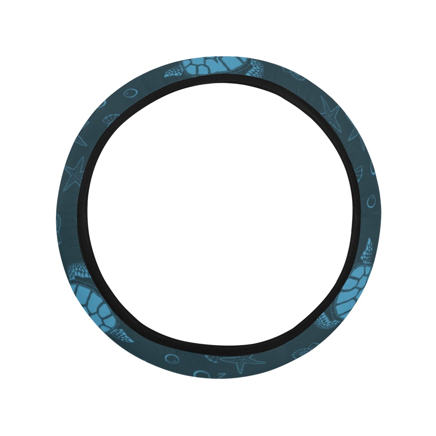 Sea Turtle Print Design LKS308 Steering Wheel Cover with Elastic Edge