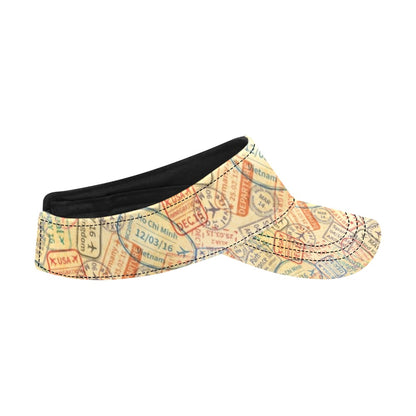 Travel Stamp Print Design LKS302 Unisex Sun Visor