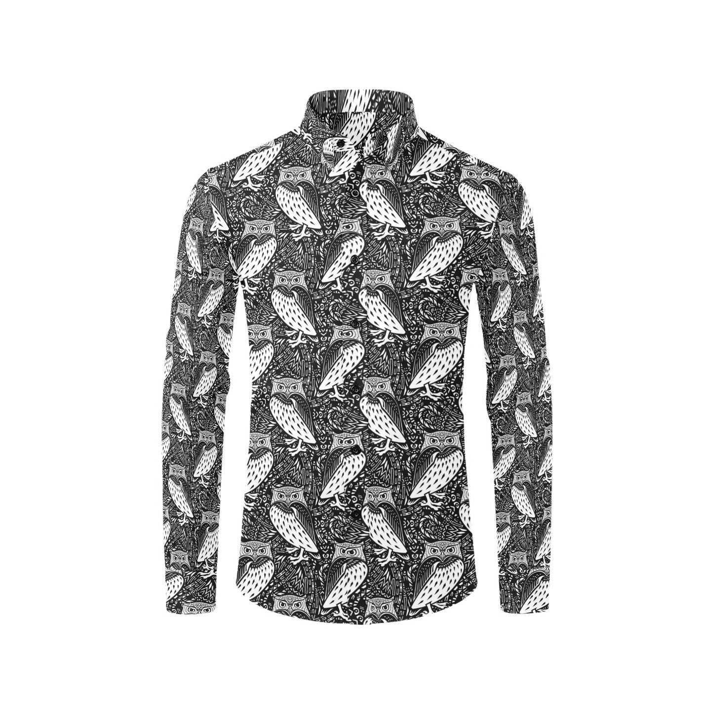 Tribal Pattern Print Design LKS308 Men's Long Sleeve Dress Shirt