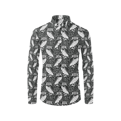 Tribal Pattern Print Design LKS308 Men's Long Sleeve Dress Shirt