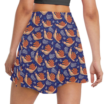 Snail Print Design LKS401 17" Golf & Pickleball Skort with Pockets