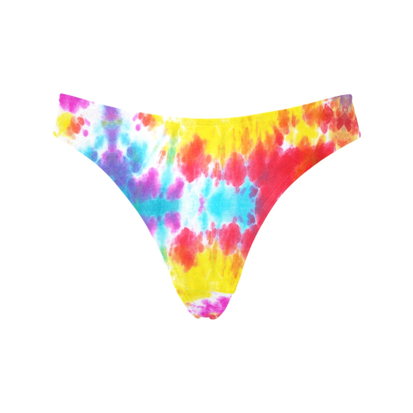 Tie Dye Rainbow Themed Print Women's Thongs