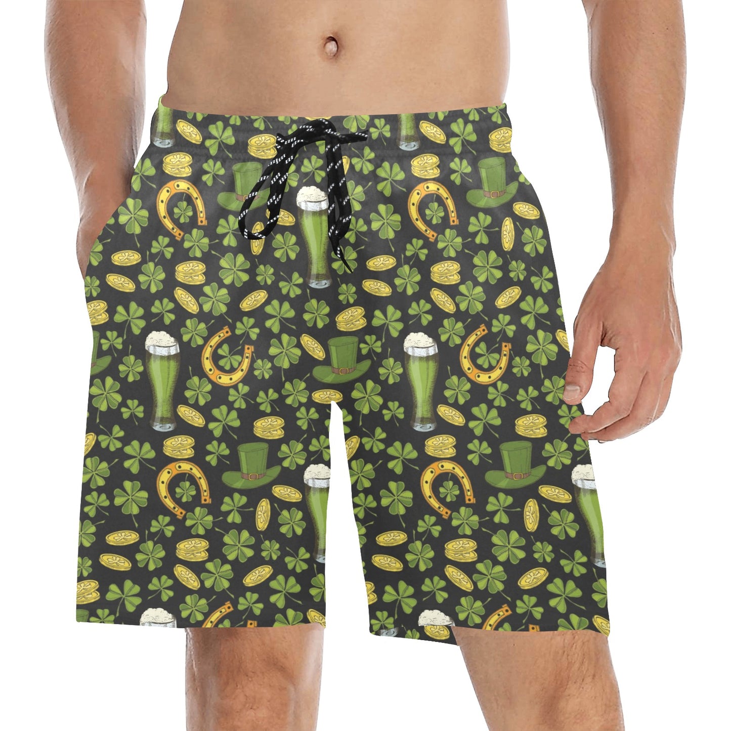 St Patricks Day Print Design LKS307 Men's Swim Trunks Beach Shorts