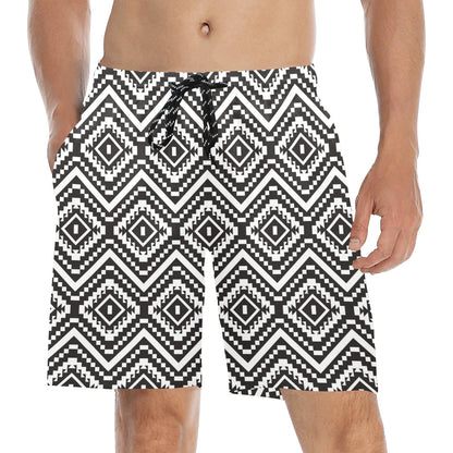 Tribal Pattern Print Design LKS303 Men's Swim Trunks Beach Shorts