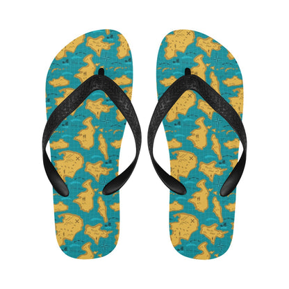 World Map Print Design LKS301 Flip Flops