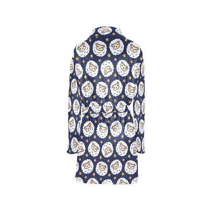 Sheep Print Design LKS402 Women's Fleece Robe