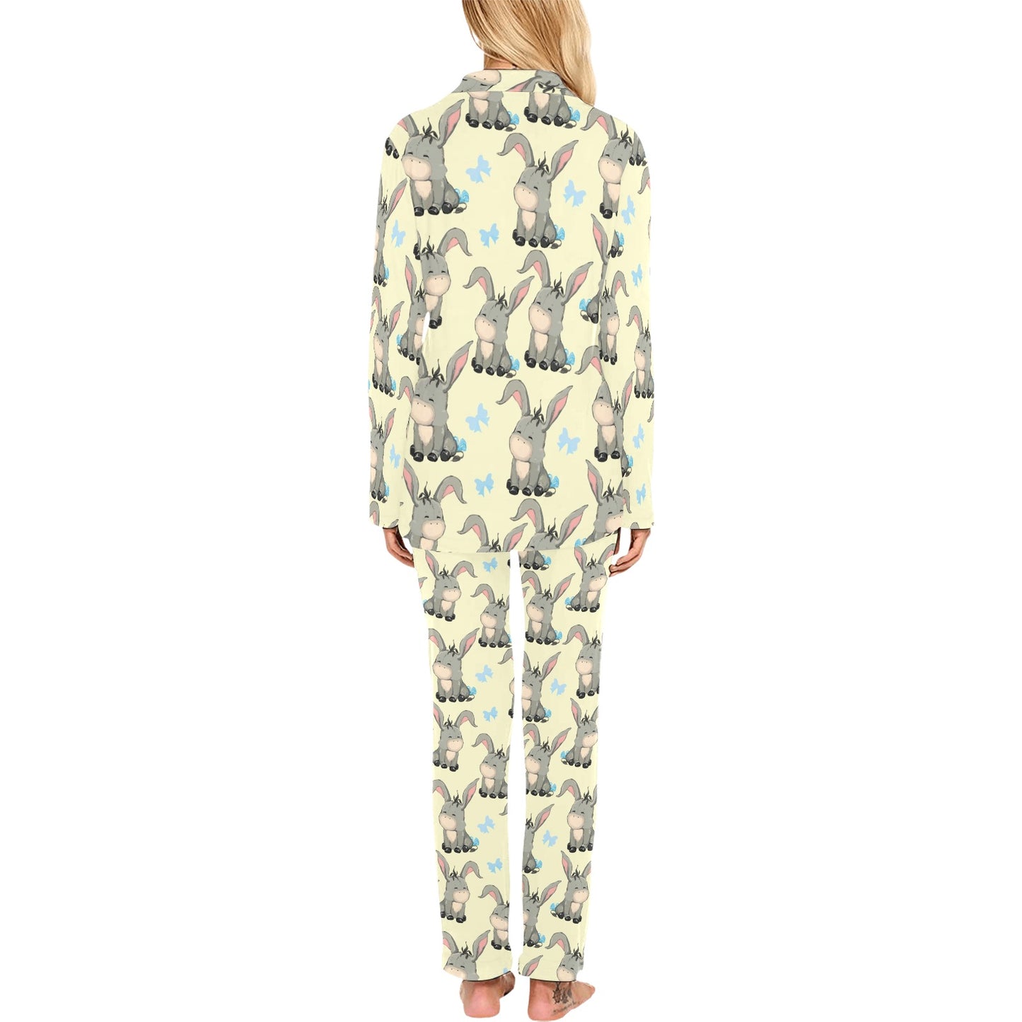 Donkey Baby Pattern Print Design 02 Women's Long Pajama Set