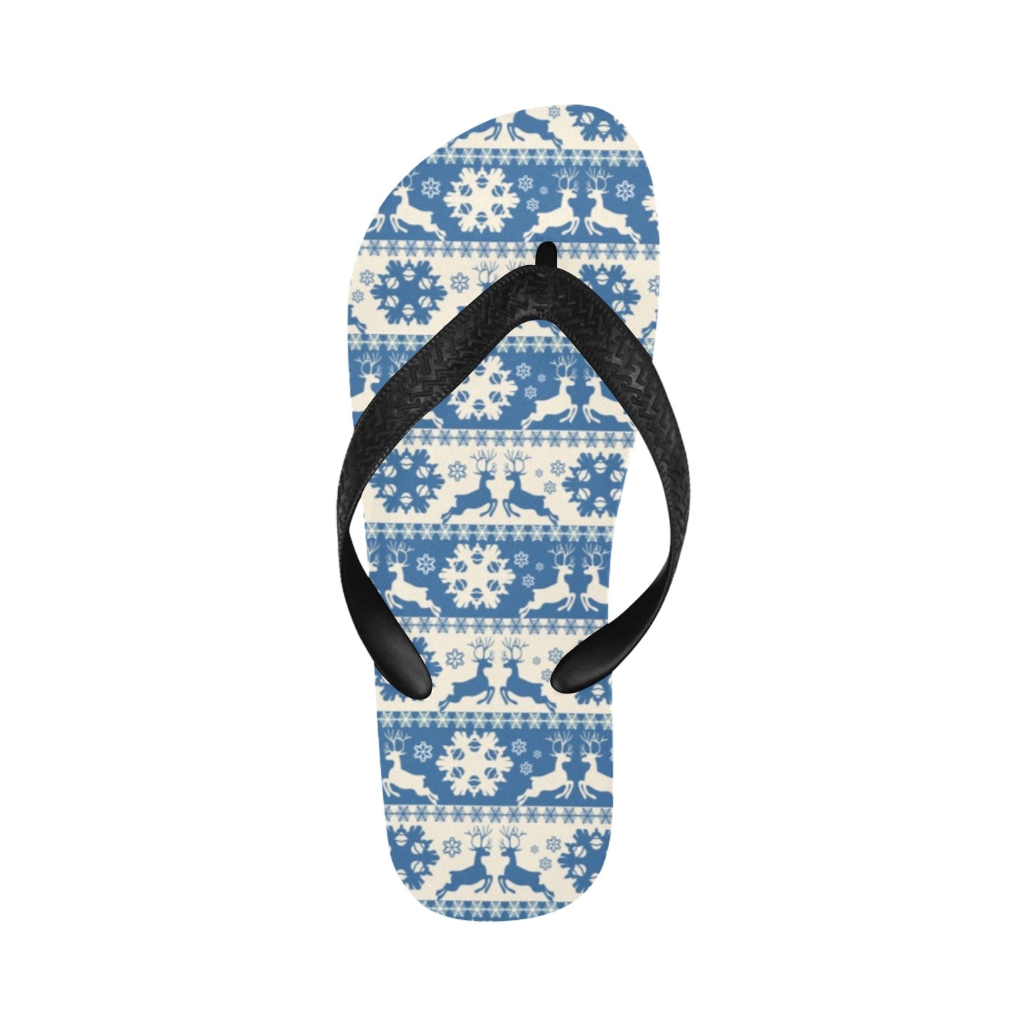 Reindeer Print Design LKS401 Flip Flops