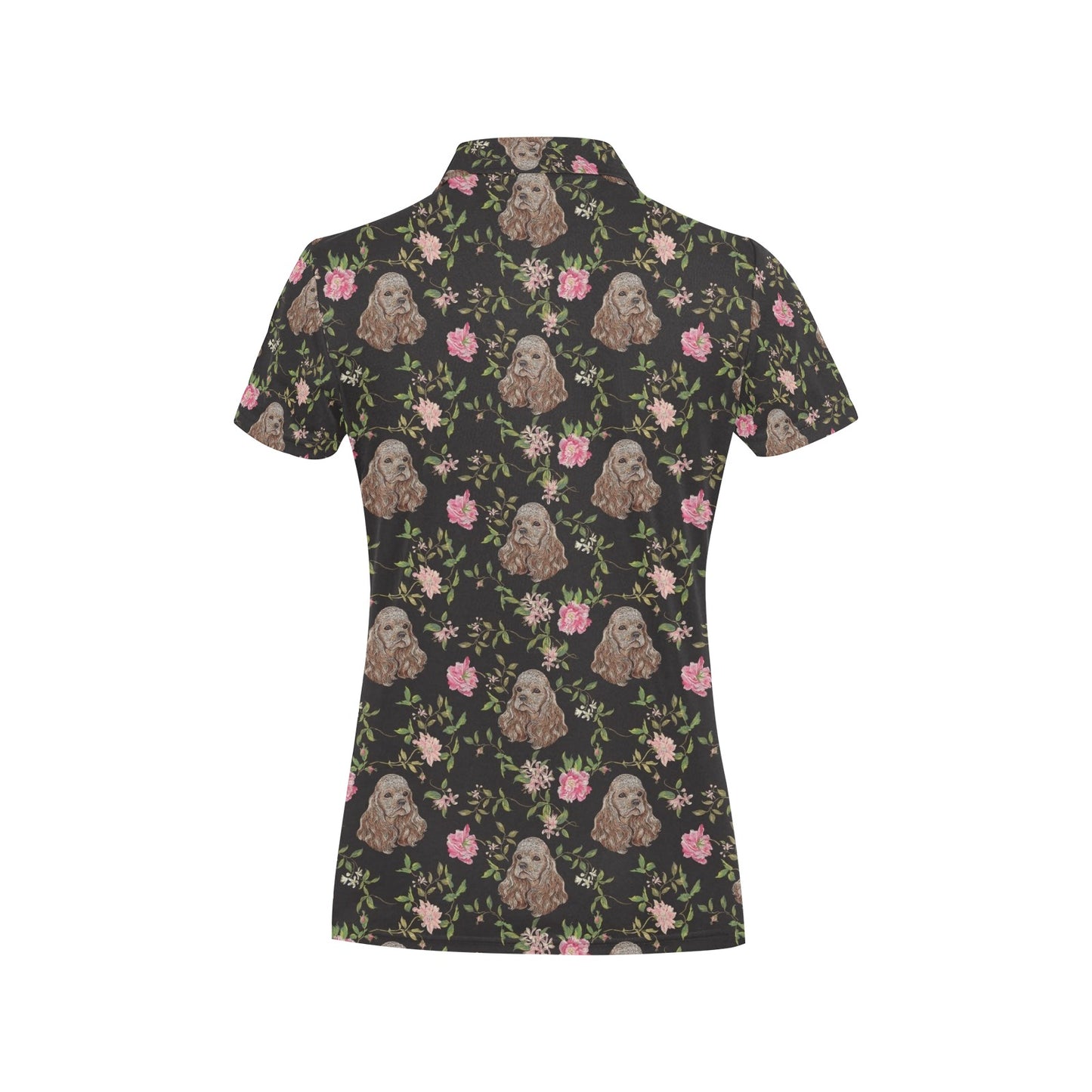 Cocker Pattern Print Design 03 Women's Polo Shirt