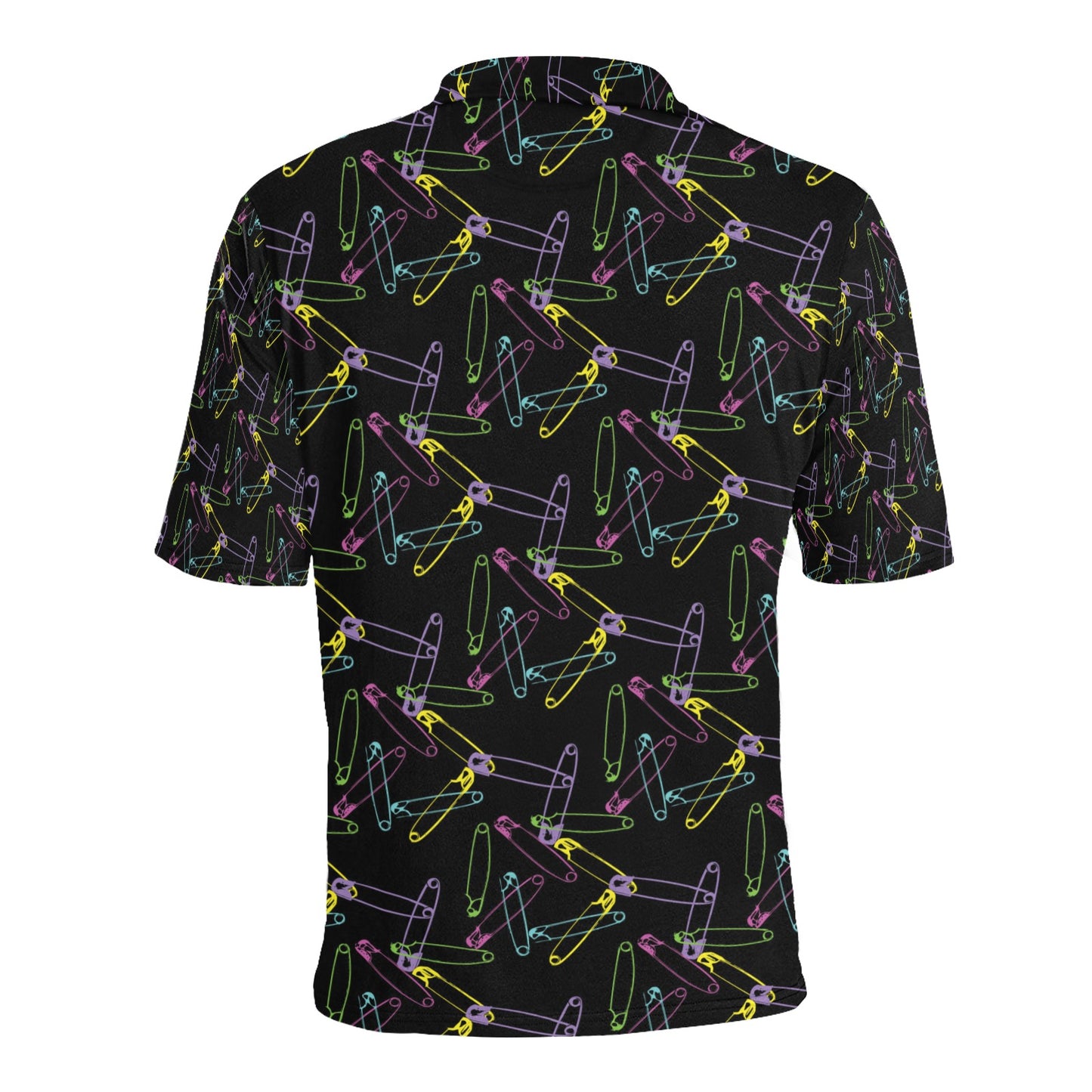 Safety Pin Print Design LKS304 Men Polo Shirt