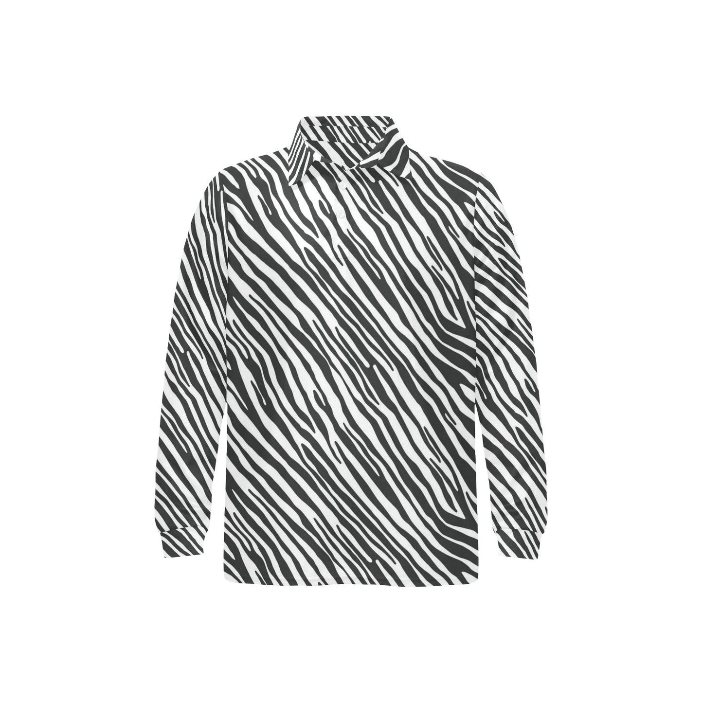 Zebra Classic Print Design LKS302 Long Sleeve Polo Shirt For Men's