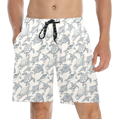 Sea Turtle Print Design LKS304 Men's Swim Trunks Beach Shorts