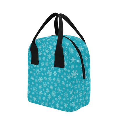 Snowflake Print Design LKS304 Insulated Lunch Bag
