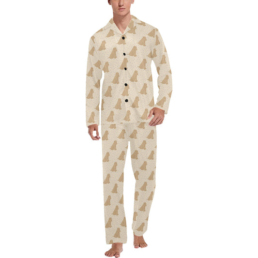 Chinese Shar Pei Pattern Print Design 01 Men's Long Pajama Set