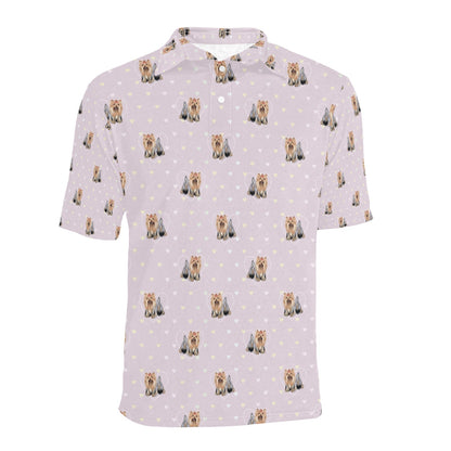 Yorkshire Terriers Print Design LKS302 Men Polo Shirt