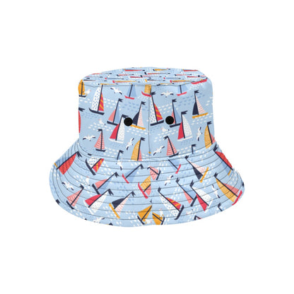 Sailboat Print Design LKS304 Unisex Bucket Hat