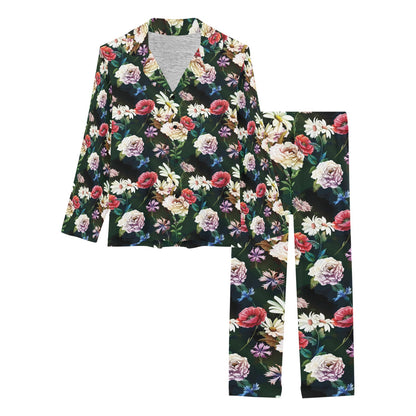 Summer Floral Print Design LKS303 Women's Long Pajama Set