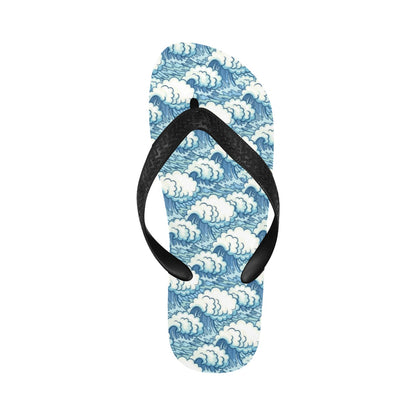 Wave Japan Style Print Design LKS304 Flip Flops